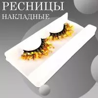 Ресницы накладные с блестками Золотые